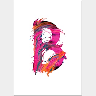 Colorful Painted Initial Letter B Posters and Art